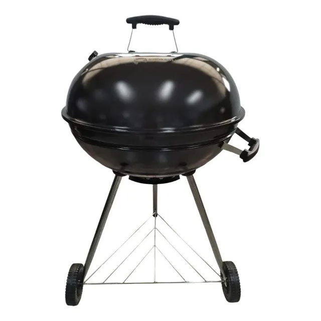 Asador Carne Shorbull 22 Jumbo Carbon Ahumador Parrilla Bbq Color Negro