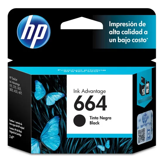 Cartucho Original Hp 664 Negro