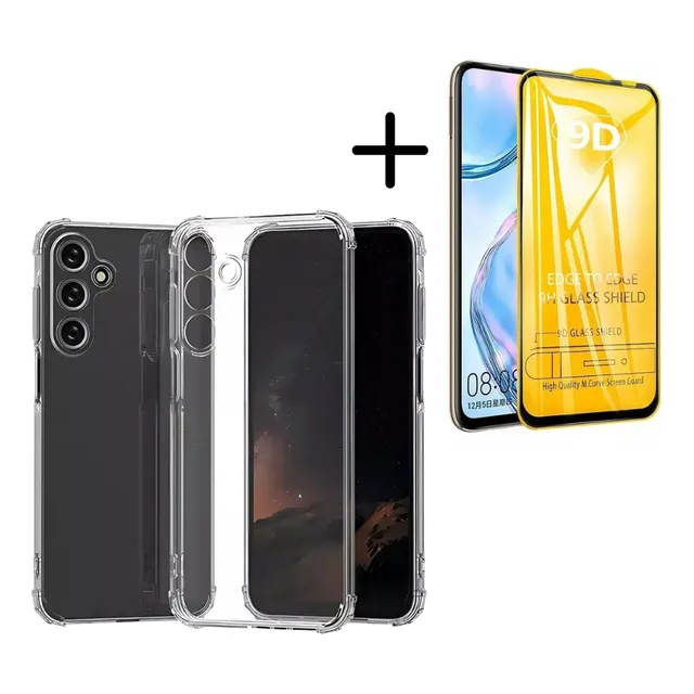 Funda Antigolpes Transparente Para Samsung  + Vidrio