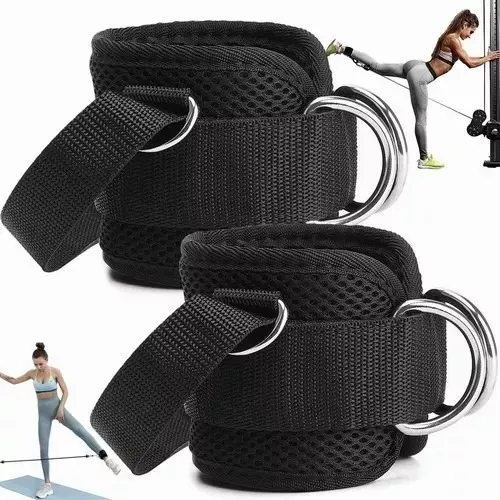Par Grilletes Para Tobillo Con Talonera Gym Abductor Gluteo