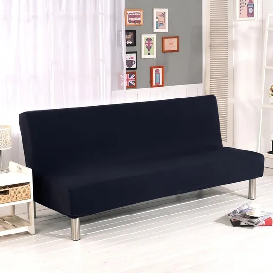 Cubre Futon Tela Elastica Color Negro Witmu