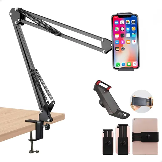 Suporte Celular Tablet iPad Articulado 360 Para Mesa Cama