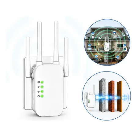 Repetidor Wifi 2.4ghz 4 Antenas Estável Longo Alcance Sinal