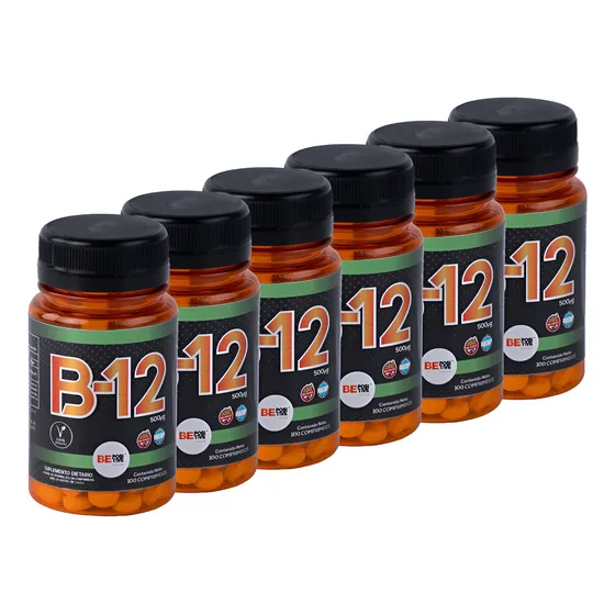 Kit 6 Vitamina B 12 Be Positive 100 Comprimidos Apto Vegano