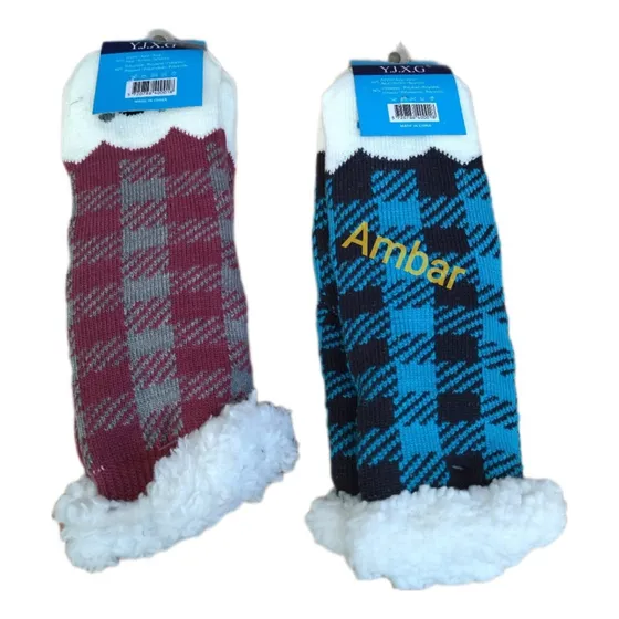 Medias Gruesas Sherpa Simil Corderito Antideslizantes N33-38
