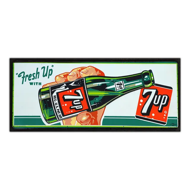 #38 - Cartel Decorativo Vintage - 7up Seven Up Logo No Chapa