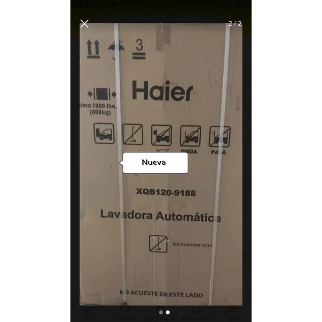Lavadora Automática Haier Xqb120-9188 12 Kg Superior