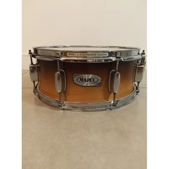 # Caixa Mapex Mars Pro 14x5,5, Em Maple, Aros Power Hoop 2.3 Laranja