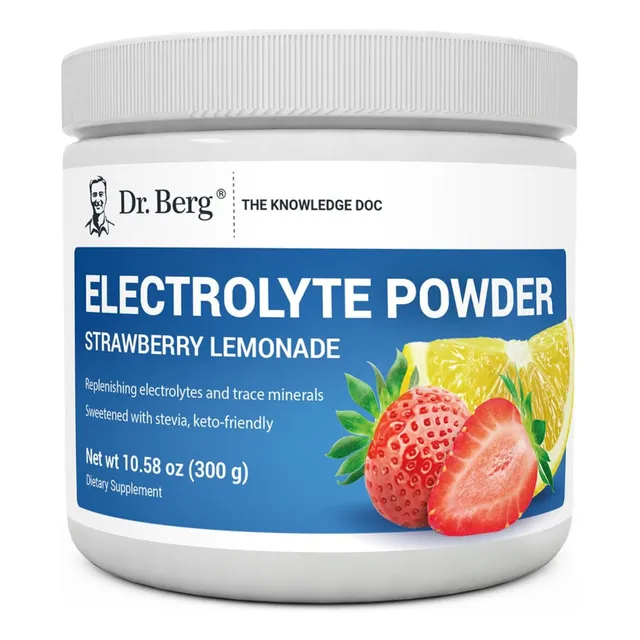 Electrolitos En Polvo Fresa Dr. Berg 300 G Fresa