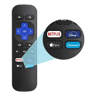 Control Compatible Con Roku 1, 2, 3, 4, Lt, Hd, Xd, Xs, Express, Premiere, Teclas Acceso Directo A Netflix, Disney, Apple Tv, Paramount Control Compatible Con Roku 1, 2, 3, 4, Lt, Hd, Xd, Xs, Express, Premiere, Teclas Acceso Directo A Netflix, Disney, Apple Tv, Paramount