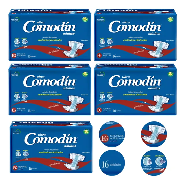 Bulto Comodin Pañales Elastizados Talle Extra Grande 80 Unid