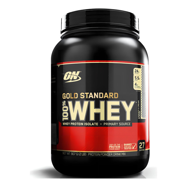 Whey Protein Gold Standard 100% 907g (2 Lbs) Sabor Cookies - Optimum Whey Protein Gold Standard 100% 907g (2 Lbs) Sabor Cookies - Optimum