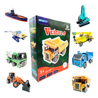 Kit Com 8 Quebra Cabeça 3d Infantil Puzzle Brinquedo Apoapp Kit Com 8 Quebra Cabeça 3d Infantil Puzzle Brinquedo Apoapp