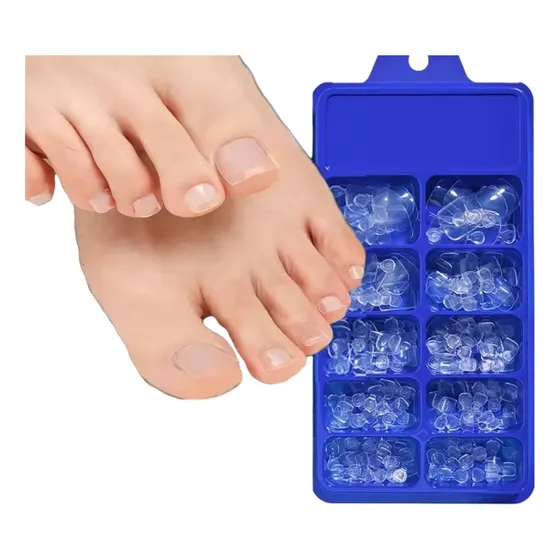 Tips Press On Tips Para Pies 100 Piezas Cristal Lisa