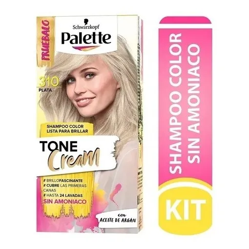 Shampoo matizante Schwarzkopf Professional  Palette Tone Cream tono plata 310 x 50mL