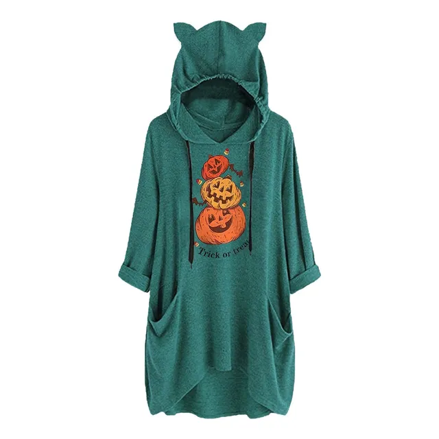 Sudadera Capucha Mujer Grafico Calavera Color Manga Larga