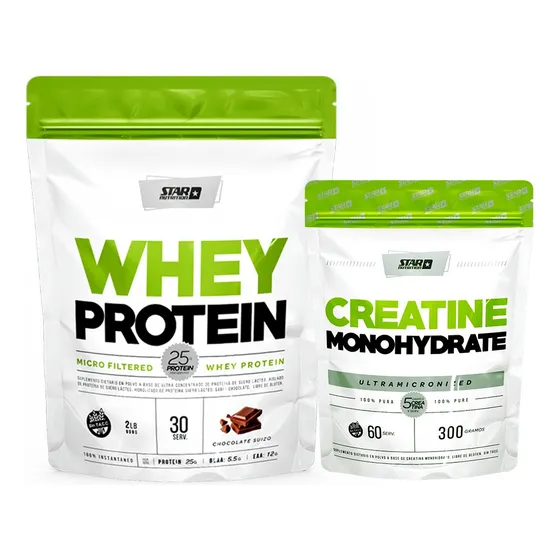Star Nutrition Combo Whey Protein X2lb + Creatina X300gr