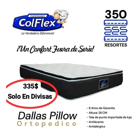 Colchon Individual Dallas Pillow Colflex