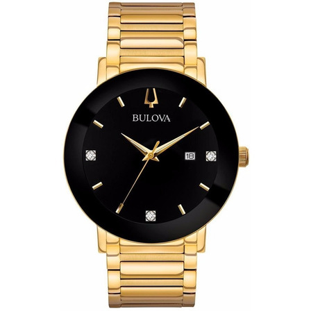 Reloj Bulova Diamond Con 3 Diamantes 97d116 Tienda Oficial Color De La Correa Dorado Color Del Bisel Negro Color Del Fondo Negro Reloj Bulova Diamond Con 3 Diamantes 97d116 Tienda Oficial Color De La Correa Dorado Color Del Bisel Negro Color Del Fondo Negro