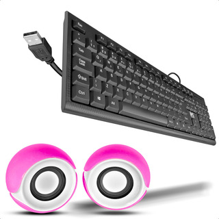 Kit Informåtica Caixinha De Som P2 E Teclado Conexão Usb Kit Informåtica Caixinha De Som P2 E Teclado Conexão Usb