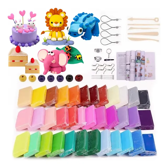 Arcilla Polimerica Plastilina Moldeable Para Niños 32 Colore