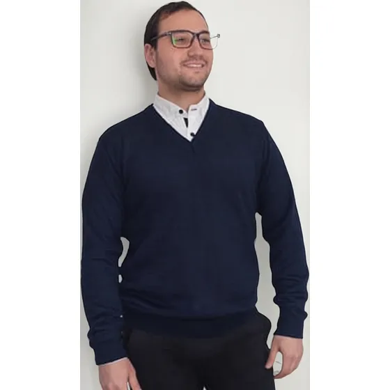 Sweater Pullover Escote V   Hombre Oficina Trabajo