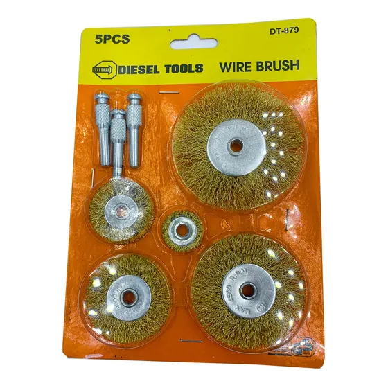 Cepillo Alambre 5 Piezas Para Taladro 1/4 Plgs Diesel Tools 