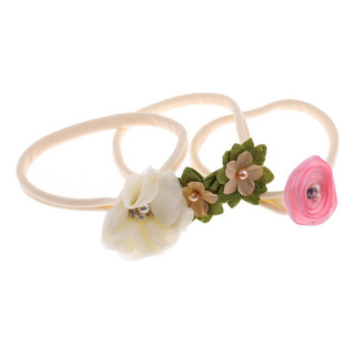 3 Pcs Diadema For Niñas Recién Nacido Floral De Elástico 3 Pcs Diadema For Niñas Recién Nacido Floral De Elástico