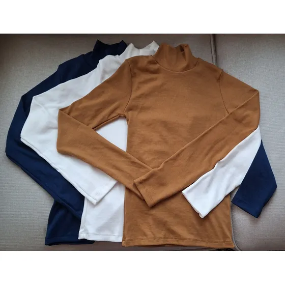 Pack De 3 Cafarenas Talla S Polos Rib Grueso Stretch Nuevas