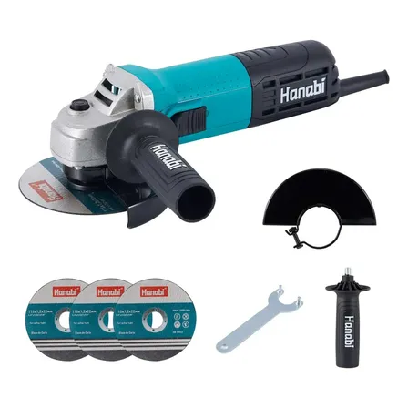 Esmerilhadeira Lixadeira Hanabi Angular 880w 115mm Azul-petróleo 110v 60hz