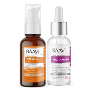 Kit Raavi Tratamento Facial Vitamina C 30g+ Niacinamida 30ml Kit Raavi Tratamento Facial Vitamina C 30g+ Niacinamida 30ml
