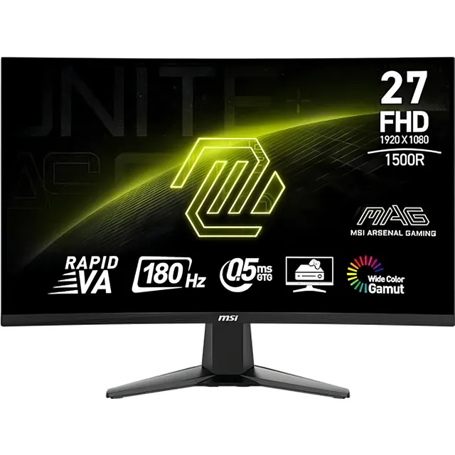 Monitor Gamer Curvo 27 MSI MAG 27C6F 0.5ms 180Hz Full HD Rapid VA HDMI AMD FreeSync