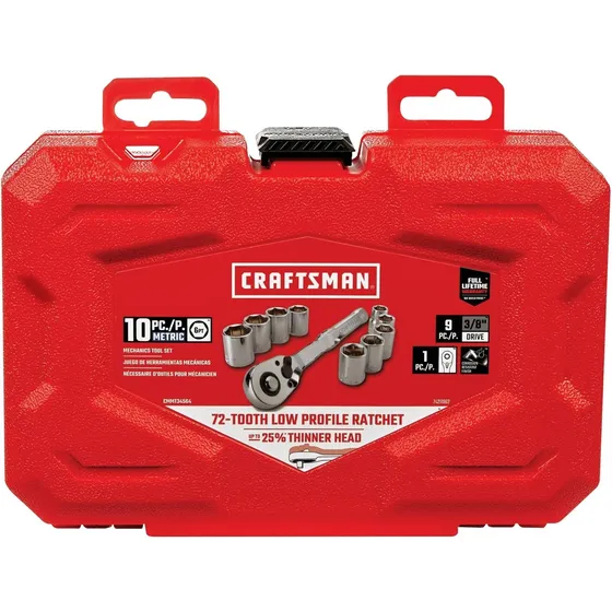 Craftsman Juego De Rache Y Dados Piezas 3/8    Original