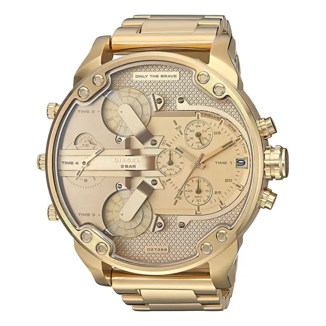 New Reloj Diesel Hombre Mr Daddy Dz7399 Color Dorado De