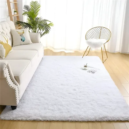 Tapete 2x1,5 Sala Peludo Quarto Cores Variadas Cor Branco Desenho Do Tecido Pelo Alto 2 M 1.4 M