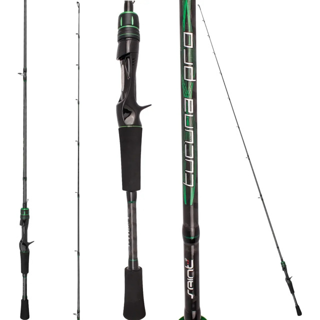 Vara Saint Plus Tucuna Pro 581bc 1,73mt 7-17 Lbs- Carretilha Preto E Verde