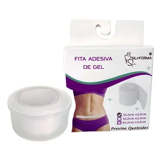Fita Adesiva Gel Silicone Queloide Cicatriz Medida 35x3 Cm Fita Adesiva Gel Silicone Queloide Cicatriz Medida 35x3 Cm