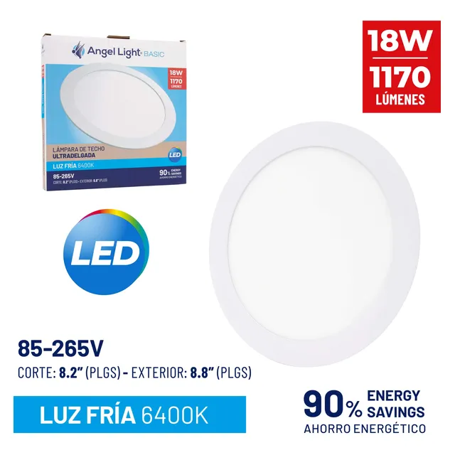 Lampara Led Redonda Para Empotrar 18w. Angel Light