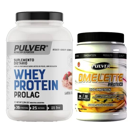 Prolac Whey 1kg + Omelette Proteico Pulver Máxima Nutrición