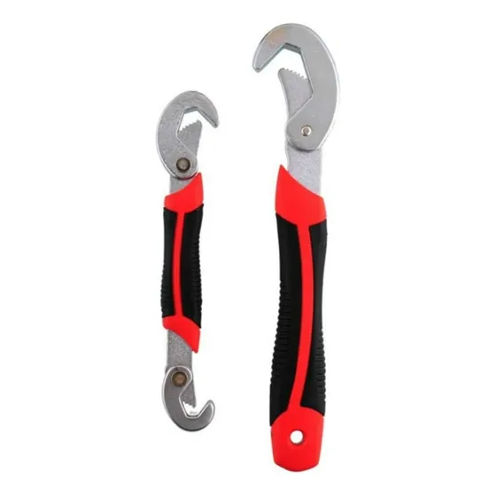 Juego De 2 Llaves Doble Cabezal Multifuncionales Universales Color Rojo Con Negro