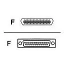 Adaptador Moldeado Apc Db Hembra Centronics