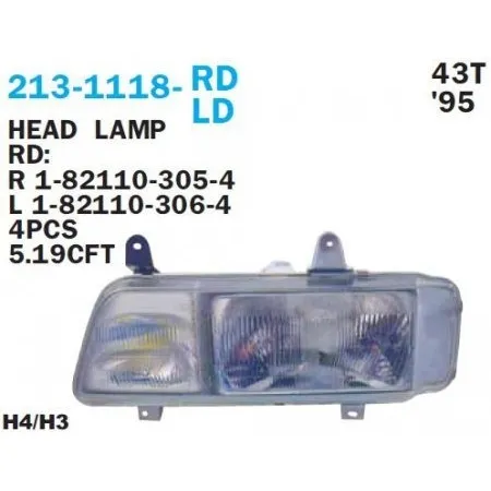 Faro Delantero Isuzu Fsr/fvr Der.