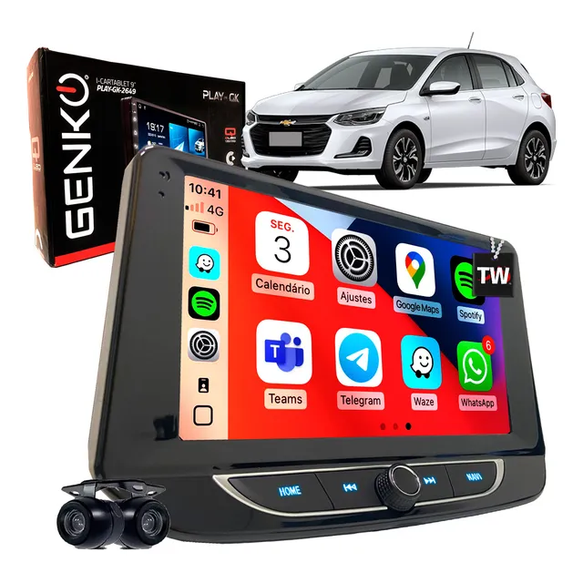 Multimídia Genko Android 64gb Onix 2020-2025 Carplay Gps 9p