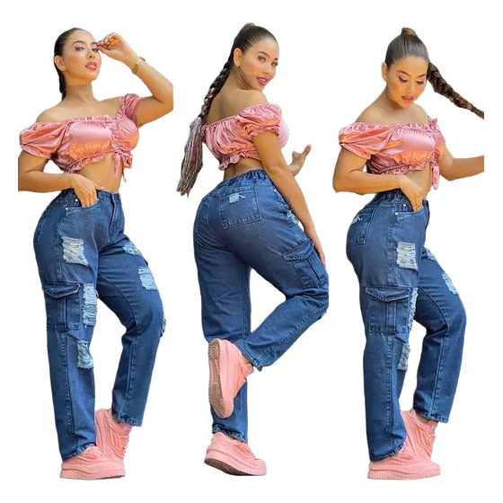Jeans Cargo Para Dama