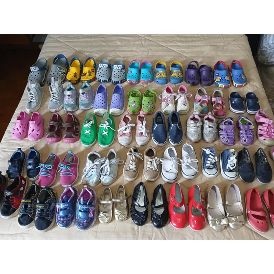 Lotes De 50 Pares De Zapatos Para Niños Al Mayor  Usados 