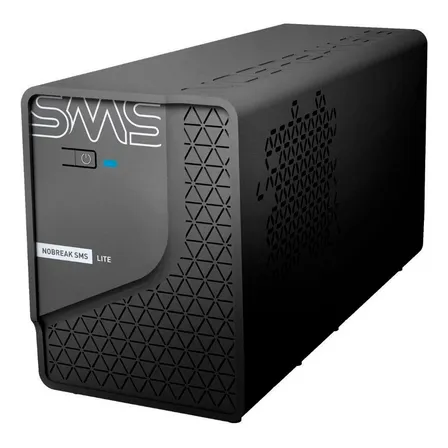 Sms Nobreak Lite 600va | 300w - Bivolt Ent: 115/ 220v - Saída: 115v - 4 Tomadas - Senoidal P/ Aprox. - 1 Bat. 12v 5ah - Pn 29202 Preto