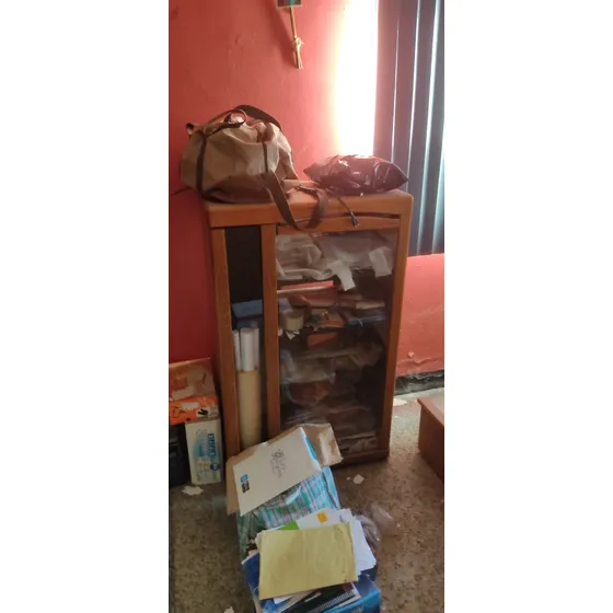 Mueble Multiuso Madera Y Vidrio 
