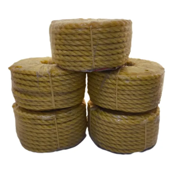 Cuerda De Plastico 06mm 20 Rollos De 15 Metros Amarillo