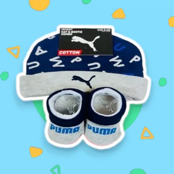 Conjunto Puma Gorro + Medias Bebe Niño