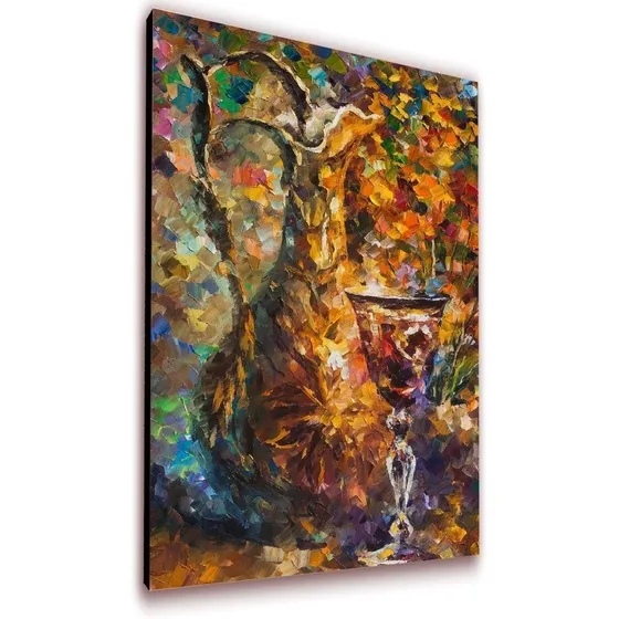 Cuadro 50x30 Cms Decorativo Tipo Oleo Bodegón+envío Gratis